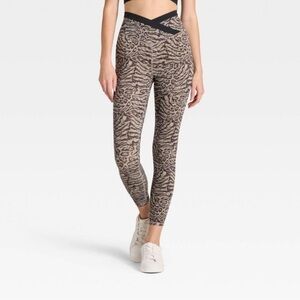 JoyLab - Women's High-Rise Crossover Waistband 7/8 Leggings Animal Print XXS
